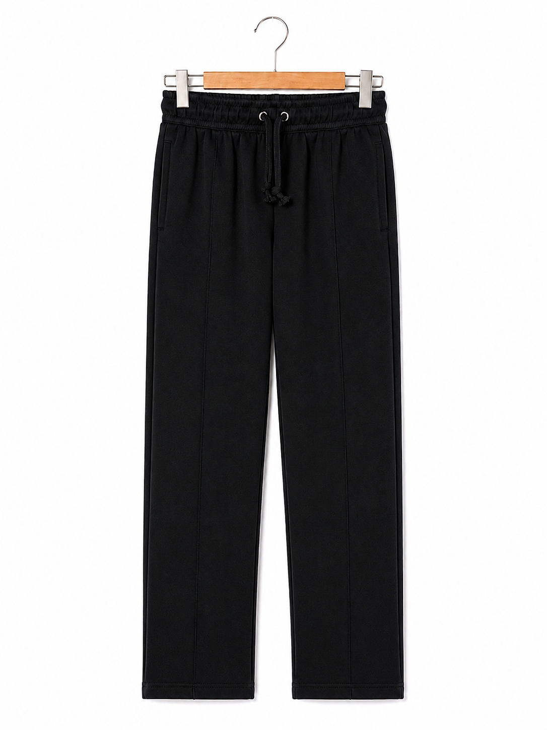 Soft Lightweight Cotton Fleece Trouser – Black